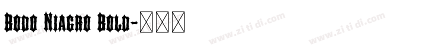 Bodo Niagro Bold字体转换